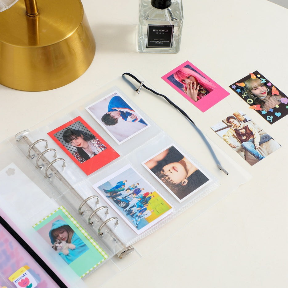 PHOTOCARD HOLDER A5 BINDER + 10 DOUBLE-SIDED PLASTIC SHEETS WITH 8 POCKETS EACH