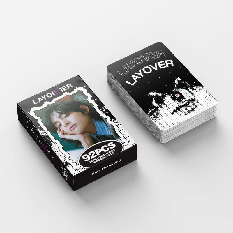 V LAYOVER PHOTOCARDS 92 PCS (60 PHOTOCARDS + 32 STICKERS)