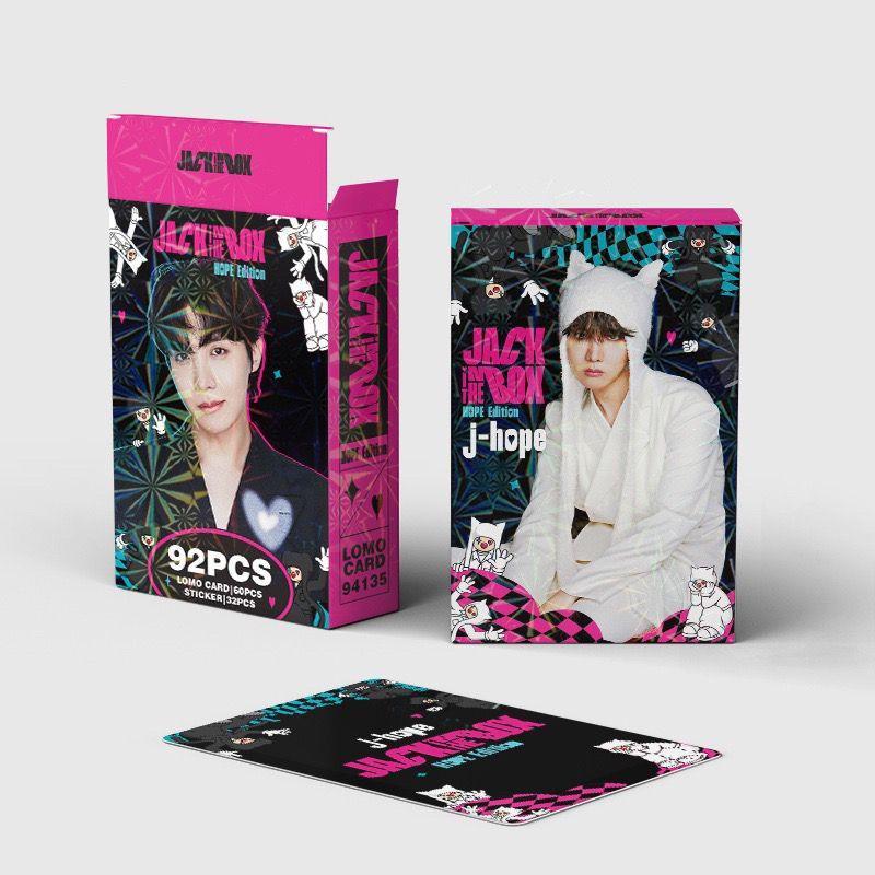 PHOTOCARDS JHOPE JACK IN THE BOX 92 PCS (60 PHOTOCARDS + 32 STICKERS)