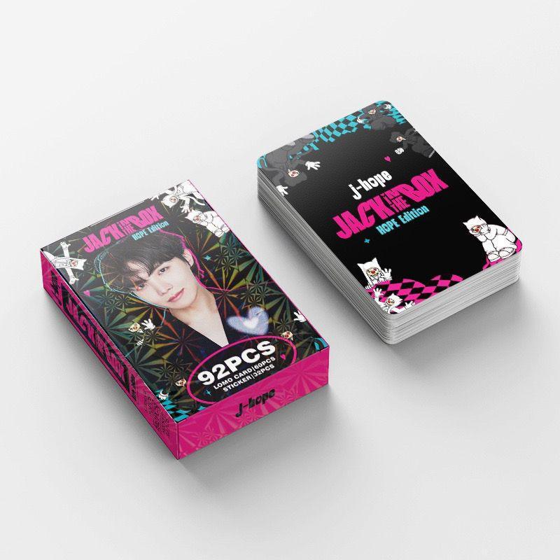PHOTOCARDS JHOPE JACK IN THE BOX 92 PCS (60 PHOTOCARDS + 32 STICKERS)