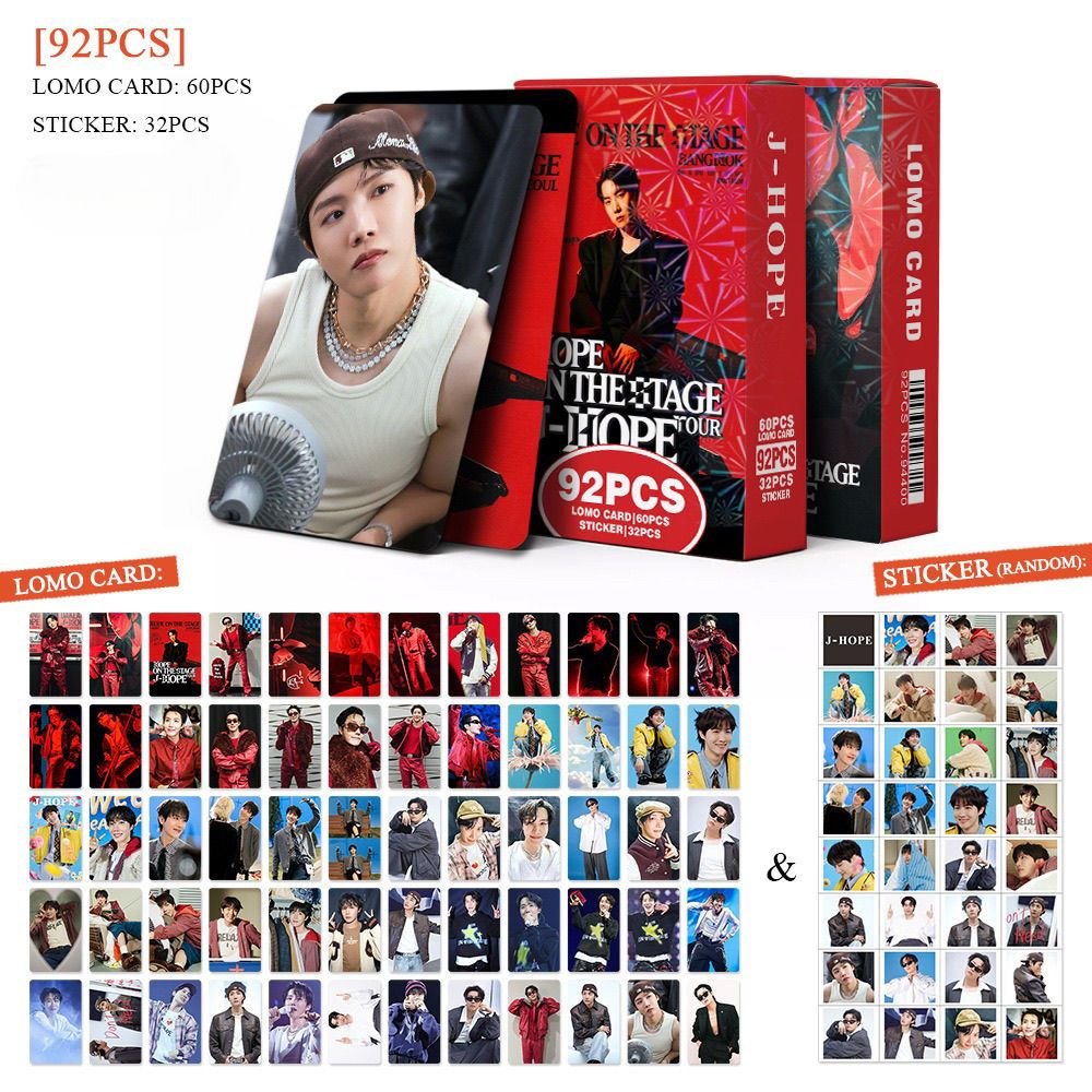 JHOPE “HOPE ON THE STAGE” 92 PCS (60 PHOTOCARDS + 32 STICKERS)
