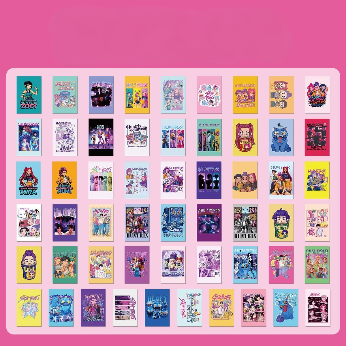 KPOP DEMON HUNTERS HUNTR/X SAJA BOYS PHOTOCARDS 55 PCS