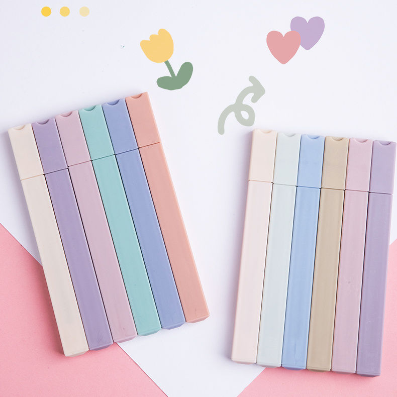 12 PASTEL COLOR HIGHLIGHTER BRUSHES SET