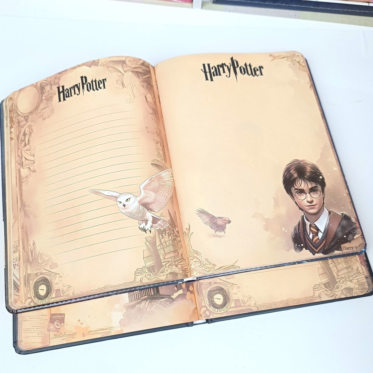 HARRY POTTER NOTEBOOK WITH DECORATED PAGES PAPERBACK
