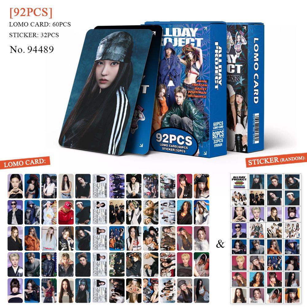 ALLDAY PROJECT PHOTOCARDS 92PCS (60 CARDS+ 32 STICKERS)