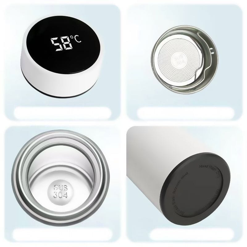 CORTIS THERMAL BOTTLES IN STAINLESS STILL WITH LED DISPLAY