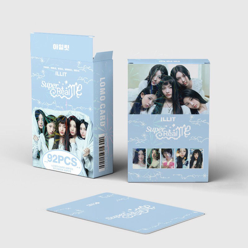 ILLIT SUPER REAL ME PHOTOCARDS 92 PCS(60 CARDS+ 32 STICKERS)