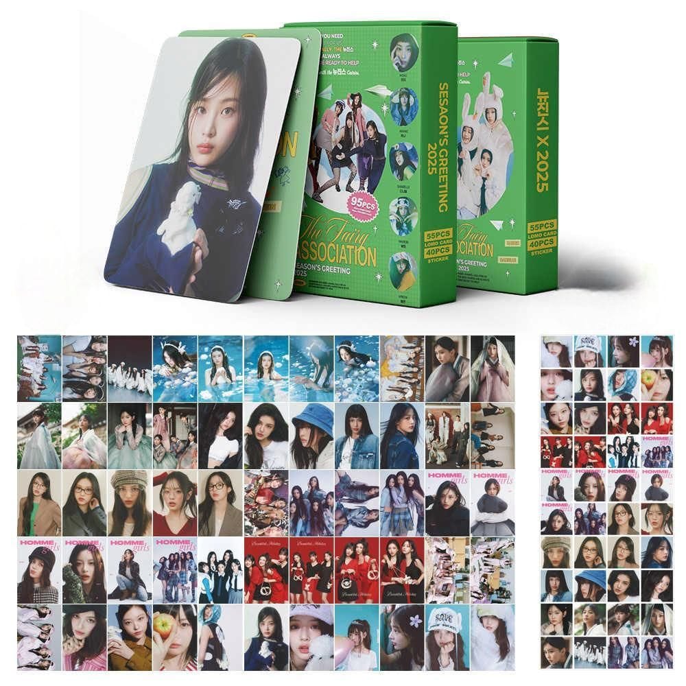 NEWJEANS PHOTOCARDS THE FAIRY ASSOCIATION KIT 92 PCS (60 PHOTOCARDS + 32 STICKERS)