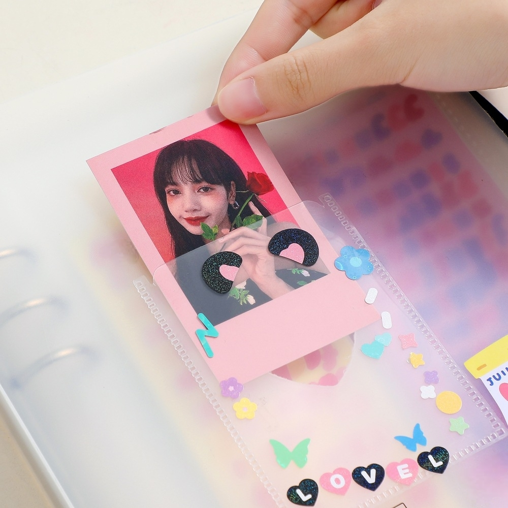 PHOTOCARD HOLDER A5 BINDER + 10 DOUBLE-SIDED PLASTIC SHEETS WITH 8 POCKETS EACH