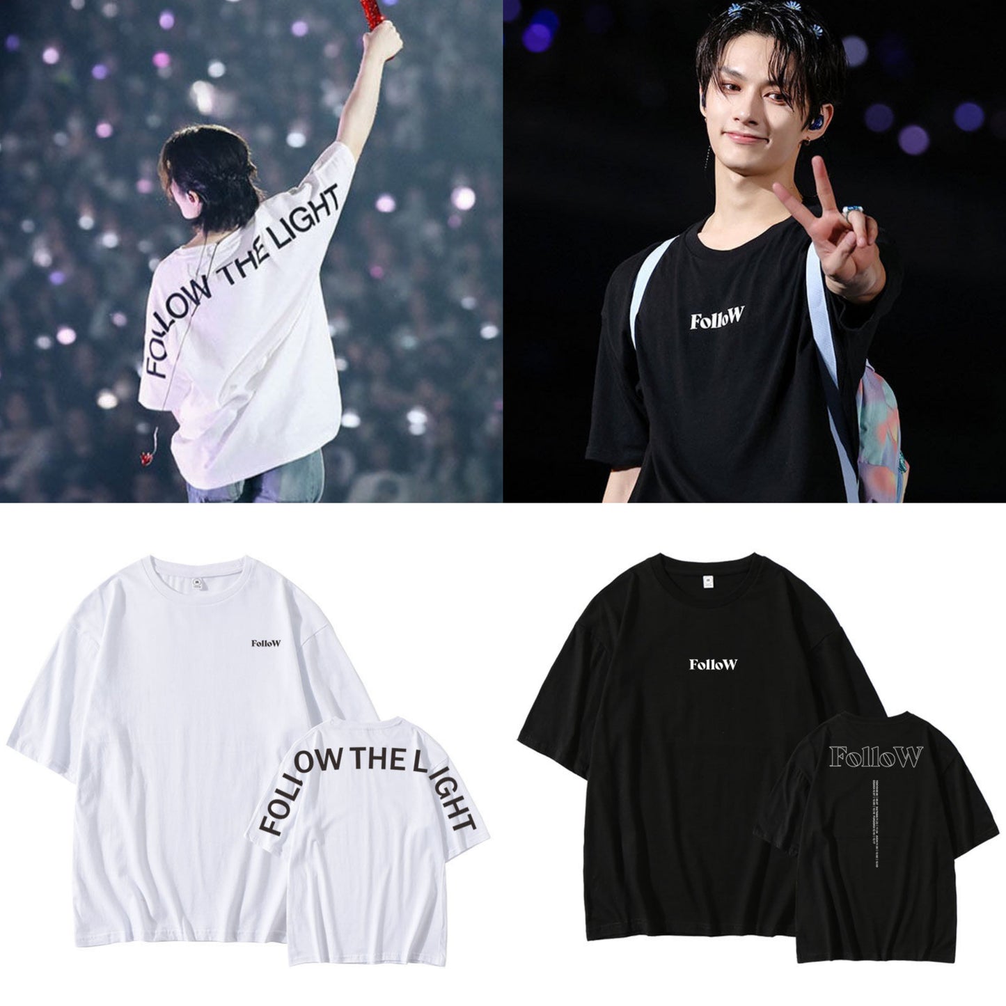 SEVENTEEN MERCH FOLLOW THE LIGHT T-SHIRTS 100% COTTON