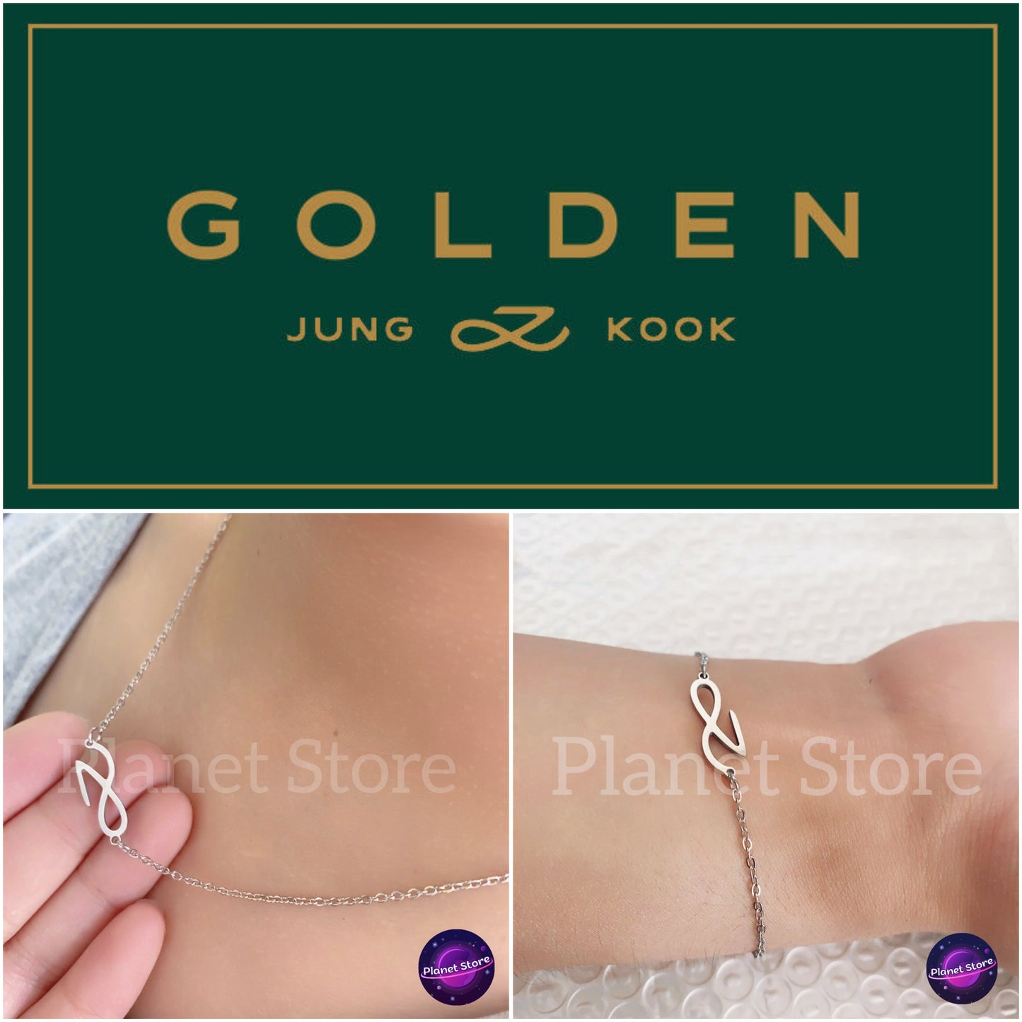 JUNGKOOK GOLDEN NECKLACE / BRACELET IN STAINLESS STEEL