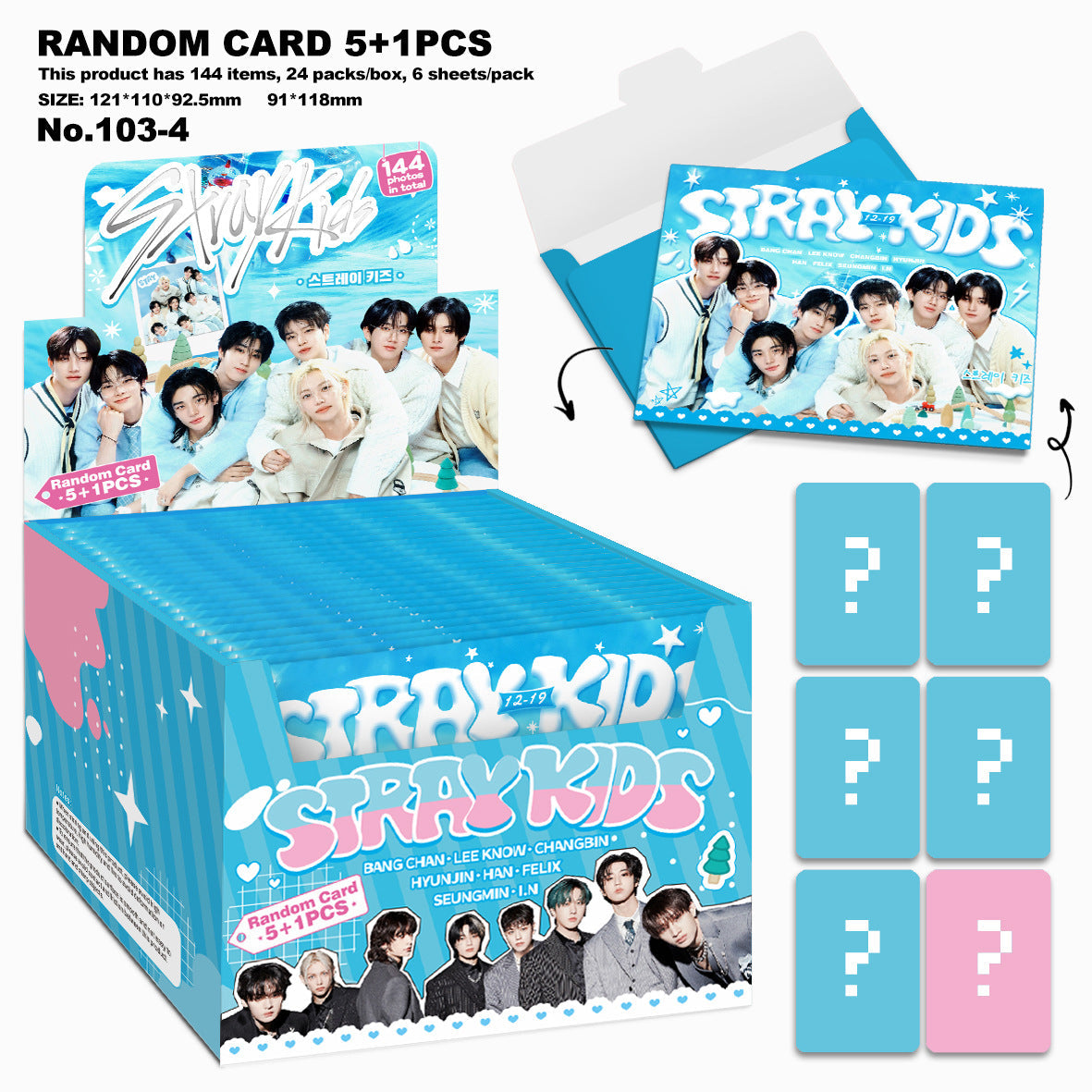 SURPRISE PHOTOCARDS BOX (Multiple Groups) 24 packs 144 items